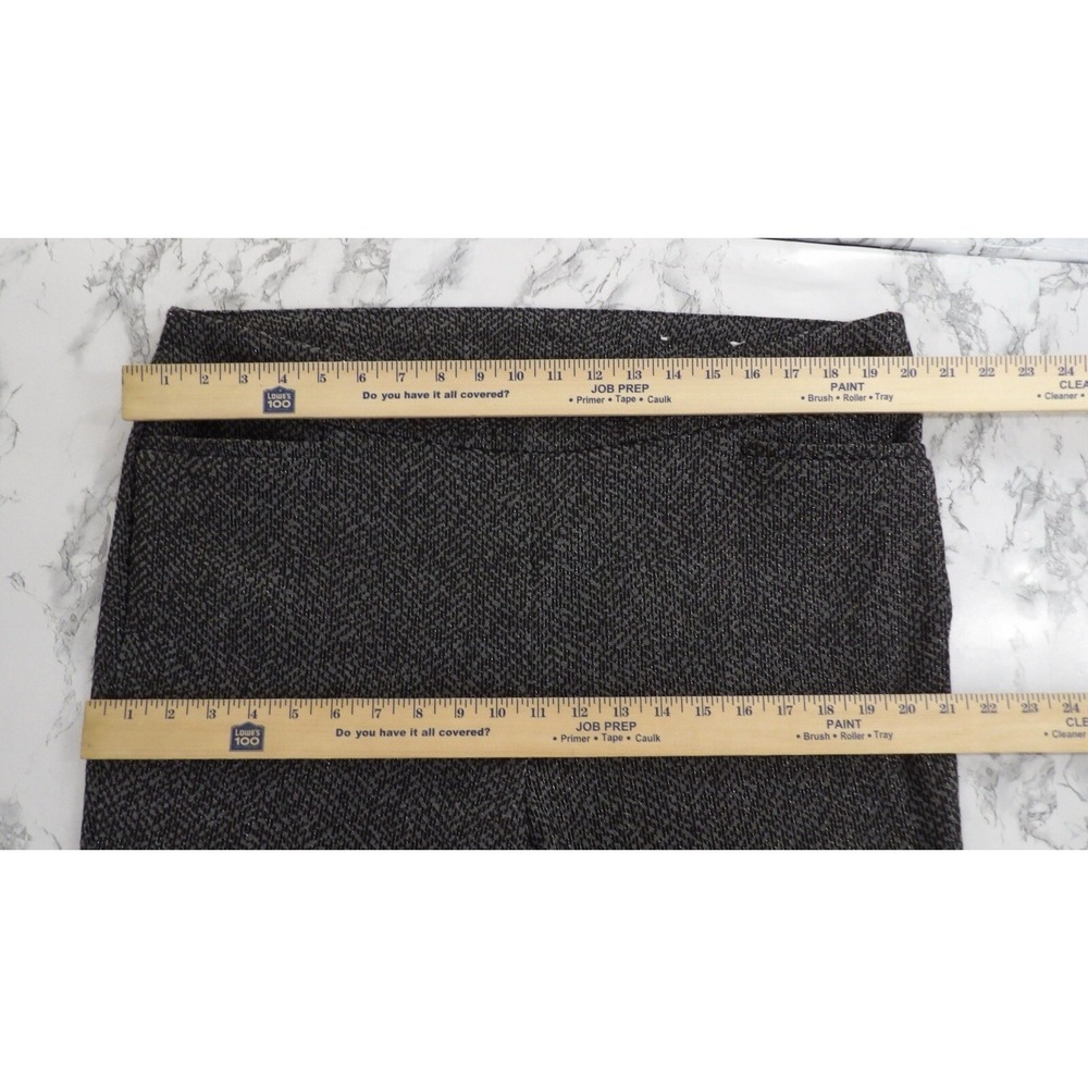Chico's Pull On Waist Gray Black Silver Career Dress Pant Size 3.5 Tall US XL/18 - Picture 4 of 14